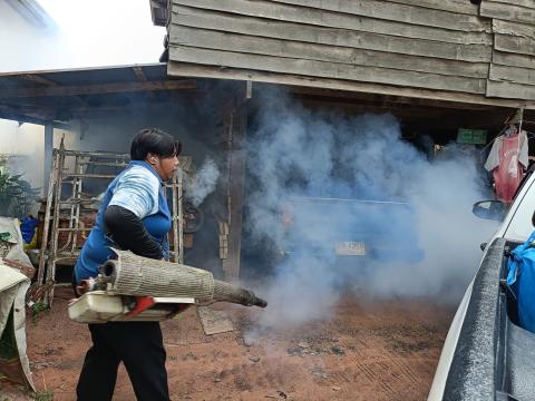 โครงการพ่นหมอกควันกำจัดยุงลาย เเละป้องกันโรคไข้เลือดออก ประจำปีงบประมาณ พ.ศ. 2567