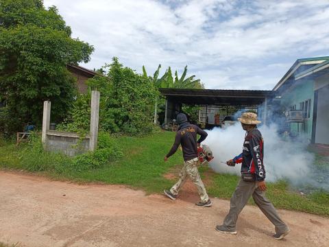 โครงการพ่นหมอกควันกำจัดยุงลาย เเละป้องกันโรคไข้เลือดออก ประจำปีงบประมาณ พ.ศ. 2567