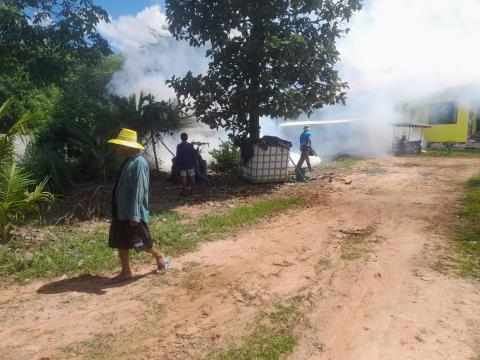 พ่นหมอกควันป้องกันโรคไข้มาลาเรีย ครั้งที่ 3