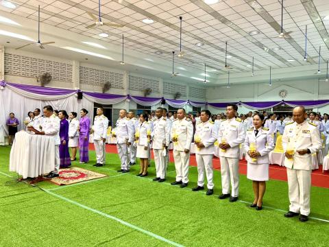 ถวายเครื่องราชสักการะและวางพานพุ่มและพิธีจุดเทียนถวายพระพรชัยมงคล วันเฉลิมพระชนมพรรษาสมเด็จพระนางเจ้าฯ พระบรมราชินี 3 มิถุนายน 2568