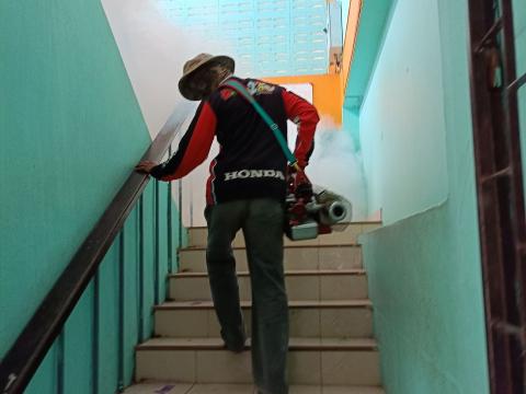 โครงการพ่นหมอกควันกำจัดยุงลายและป้องกันโรคไข้เลือดออก ประจำปีงบประมาณ 2568