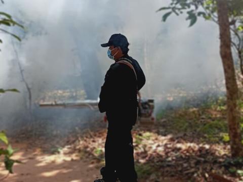 โครงการพ่นหมอกควันกำจัดยุงลายและป้องกันโรคไข้เลือดออก ประจำปีงบประมาณ 2568