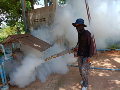 โครงการพ่นหมอกควันกำจัดยุงลายและป้องกันโรคไข้เลือดออก ประจำปีงบประมาณ 2568