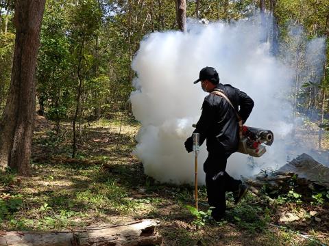 โครงการพ่นหมอกควันกำจัดยุงลายและป้องกันโรคไข้เลือดออก ประจำปีงบประมาณ 2568