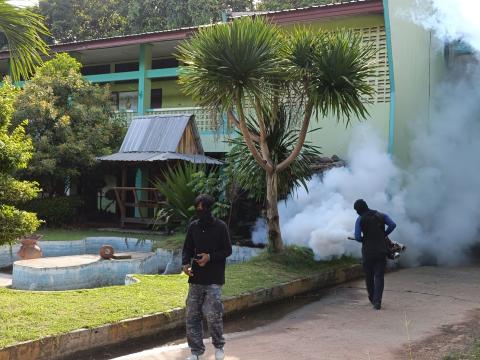 โครงการพ่นหมอกควันกำจัดยุงลายและป้องกันโรคไข้เลือดออก ประจำปีงบประมาณ 2568