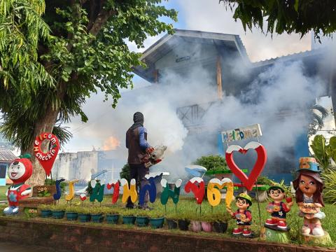 โครงการพ่นหมอกควันกำจัดยุงลายและป้องกันโรคไข้เลือดออก ประจำปีงบประมาณ 2568