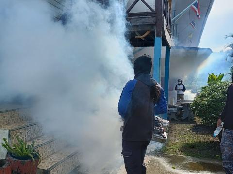 โครงการพ่นหมอกควันกำจัดยุงลายและป้องกันโรคไข้เลือดออก ประจำปีงบประมาณ 2568