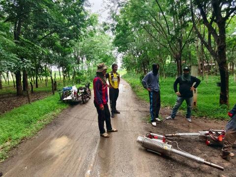 โครงการพ่นหมอกควันกำจัดยุงลายและป้องกันโรคไข้เลือดออก วันที่ 3 ประจำปีงบประมาณ 2568