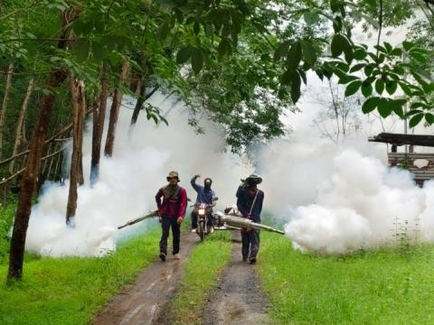โครงการพ่นหมอกควันกำจัดยุงลายและป้องกันโรคไข้เลือดออก วันที่ 3 ประจำปีงบประมาณ 2568
