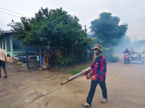 โครงการพ่นหมอกควันกำจัดยุงลายและป้องกันโรคไข้เลือดออก วันที่ 3 ประจำปีงบประมาณ 2568