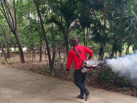 โครงการพ่นหมอกควันกำจัดยุงลายและป้องกันโรคไข้เลือดออก วันที่ 3 ประจำปีงบประมาณ 2568