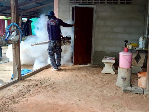 โครงการพ่นหมอกควันกำจัดยุงลายและป้องกันโรคไข้เลือดออก วันที่ 4 ประจำปีงบประมาณ 2568