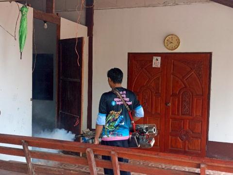 โครงการพ่นหมอกควันกำจัดยุงลายและป้องกันโรคไข้เลือดออก วันที่ 5 ประจำปีงบประมาณ 2568