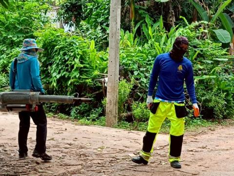 โครงการพ่นหมอกควันกำจัดยุงลายและป้องกันโรคไข้เลือดออก วันที่ 5 ประจำปีงบประมาณ 2568