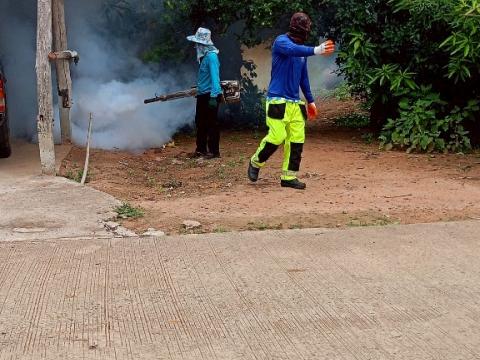 โครงการพ่นหมอกควันกำจัดยุงลายและป้องกันโรคไข้เลือดออก วันที่ 5 ประจำปีงบประมาณ 2568