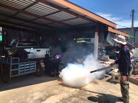 โครงการพ่นหมอกควันกำจัดยุงลายและป้องกันโรคไข้เลือดออก วันที่ 6 ประจำปีงบประมาณ 2568