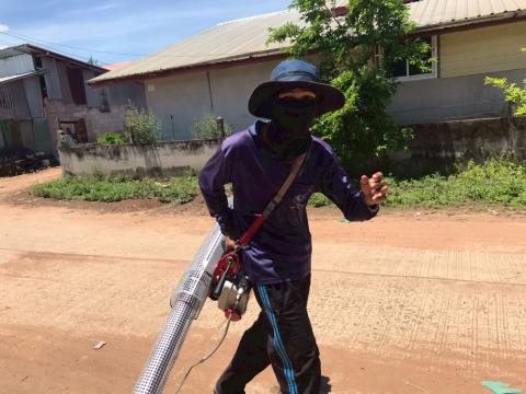 โครงการพ่นหมอกควันกำจัดยุงลายและป้องกันโรคไข้เลือดออก วันที่ 6 ประจำปีงบประมาณ 2568