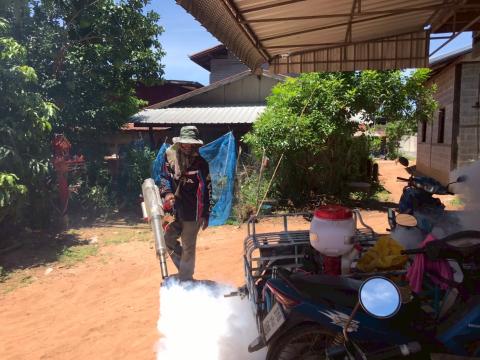 โครงการพ่นหมอกควันกำจัดยุงลายและป้องกันโรคไข้เลือดออก วันที่ 6 ประจำปีงบประมาณ 2568