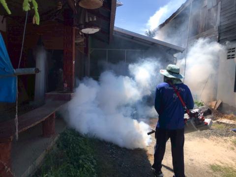 โครงการพ่นหมอกควันกำจัดยุงลายและป้องกันโรคไข้เลือดออก วันที่ 6 ประจำปีงบประมาณ 2568