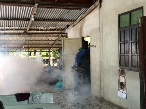 โครงการพ่นหมอกควันกำจัดยุงลายและป้องกันโรคไข้เลือดออก วันที่ 6 ประจำปีงบประมาณ 2568