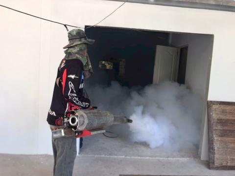 โครงการพ่นหมอกควันกำจัดยุงลายและป้องกันโรคไข้เลือดออก วันที่ 6 ประจำปีงบประมาณ 2568