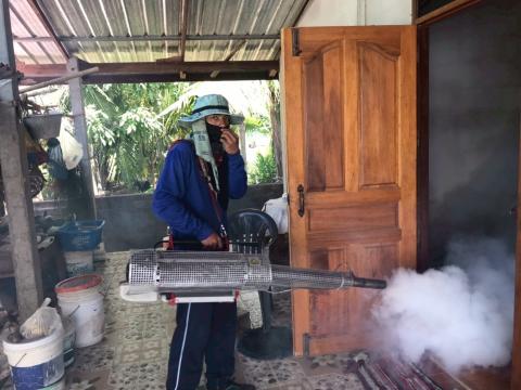 โครงการพ่นหมอกควันกำจัดยุงลายและป้องกันโรคไข้เลือดออก วันที่ 6 ประจำปีงบประมาณ 2568