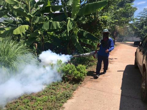 โครงการพ่นหมอกควันกำจัดยุงลายและป้องกันโรคไข้เลือดออก วันที่ 6 ประจำปีงบประมาณ 2568