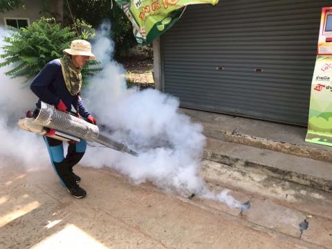 โครงการพ่นหมอกควันกำจัดยุงลายและป้องกันโรคไข้เลือดออก วันที่ 7 ประจำปีงบประมาณ 2568