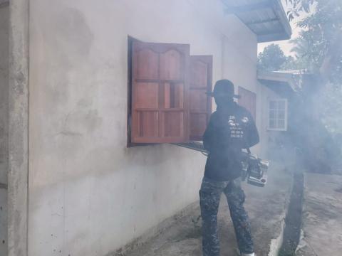 โครงการพ่นหมอกควันกำจัดยุงลายและป้องกันโรคไข้เลือดออก วันที่ 7 ประจำปีงบประมาณ 2568