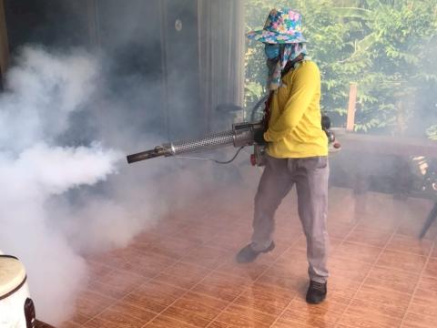 โครงการพ่นหมอกควันกำจัดยุงลายและป้องกันโรคไข้เลือดออก วันที่ 7 ประจำปีงบประมาณ 2568