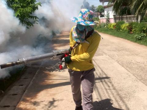 โครงการพ่นหมอกควันกำจัดยุงลายและป้องกันโรคไข้เลือดออก วันที่ 7 ประจำปีงบประมาณ 2568