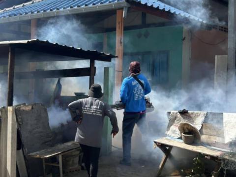 โครงการพ่นหมอกควันกำจัดยุงลายและป้องกันโรคไข้เลือดออก วันที่ 7 ประจำปีงบประมาณ 2568