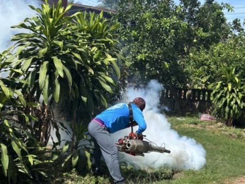 โครงการพ่นหมอกควันกำจัดยุงลายและป้องกันโรคไข้เลือดออก วันที่ 7 ประจำปีงบประมาณ 2568