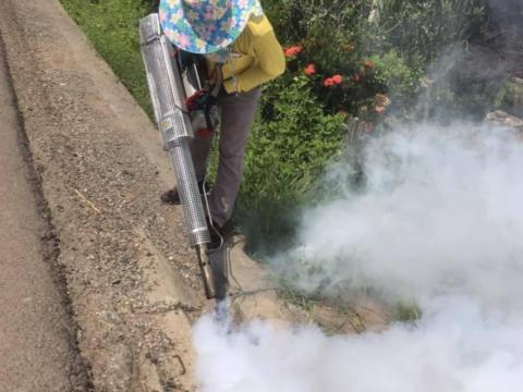 โครงการพ่นหมอกควันกำจัดยุงลายและป้องกันโรคไข้เลือดออก วันที่ 7 ประจำปีงบประมาณ 2568