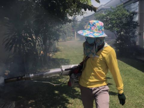 โครงการพ่นหมอกควันกำจัดยุงลายและป้องกันโรคไข้เลือดออก วันที่ 7 ประจำปีงบประมาณ 2568