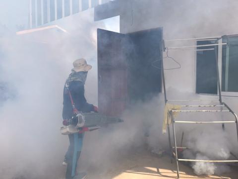 โครงการพ่นหมอกควันกำจัดยุงลายและป้องกันโรคไข้เลือดออก วันที่ 7 ประจำปีงบประมาณ 2568