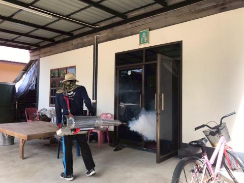โครงการพ่นหมอกควันกำจัดยุงลายและป้องกันโรคไข้เลือดออก วันที่ 7 ประจำปีงบประมาณ 2568