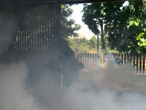 โครงการพ่นหมอกควันกำจัดยุงลายและป้องกันโรคไข้เลือดออก วันที่ 7 ประจำปีงบประมาณ 2568