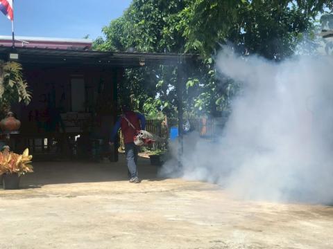 โครงการพ่นหมอกควันกำจัดยุงลายและป้องกันโรคไข้เลือดออก วันที่ 7 ประจำปีงบประมาณ 2568