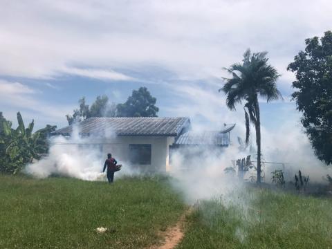 โครงการพ่นหมอกควันกำจัดยุงลายและป้องกันโรคไข้เลือดออก วันที่ 7 ประจำปีงบประมาณ 2568