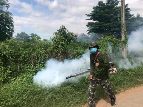 โครงการพ่นหมอกควันกำจัดยุงลายและป้องกันโรคไข้เลือดออก วันที่ 7 ประจำปีงบประมาณ 2568