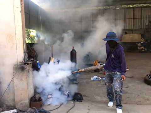 โครงการพ่นหมอกควันกำจัดยุงลายและป้องกันโรคไข้เลือดออก วันที่ 7 ประจำปีงบประมาณ 2568