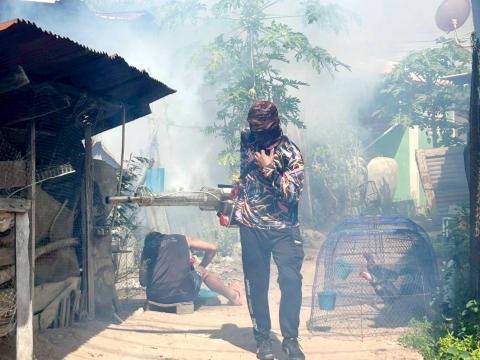 โครงการพ่นหมอกควันกำจัดยุงลายและป้องกันโรคไข้เลือดออก วันที่ 7 ประจำปีงบประมาณ 2568