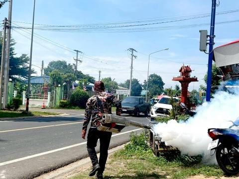 โครงการพ่นหมอกควันกำจัดยุงลายและป้องกันโรคไข้เลือดออก วันที่ 7 ประจำปีงบประมาณ 2568