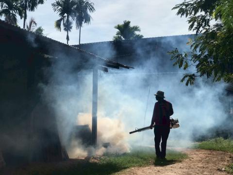 โครงการพ่นหมอกควันกำจัดยุงลายและป้องกันโรคไข้เลือดออก วันที่ 7 ประจำปีงบประมาณ 2568