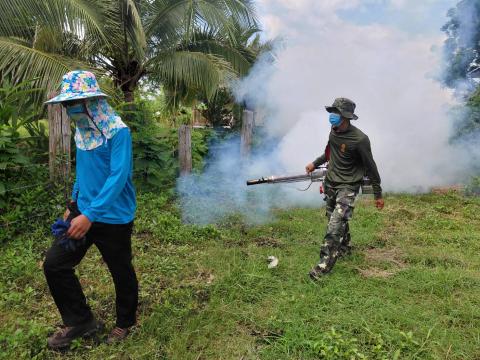 โครงการพ่นหมอกควันกำจัดยุงลายและป้องกันโรคไข้เลือดออก วันที่ 7 ประจำปีงบประมาณ 2568