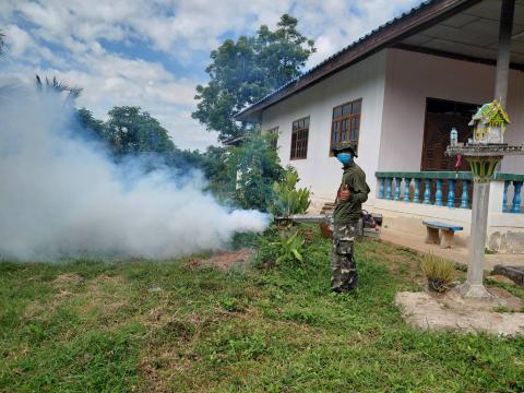 โครงการพ่นหมอกควันกำจัดยุงลายและป้องกันโรคไข้เลือดออก วันที่ 7 ประจำปีงบประมาณ 2568