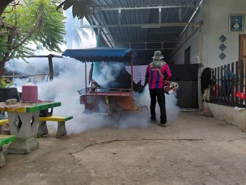 โครงการพ่นหมอกควันกำจัดยุงลายและป้องกันโรคไข้เลือดออก วันที่ 7 ประจำปีงบประมาณ 2568