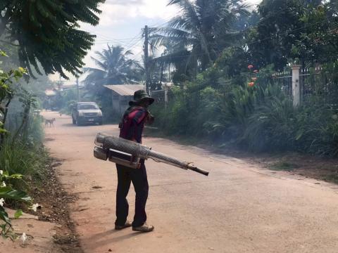 โครงการพ่นหมอกควันกำจัดยุงลายและป้องกันโรคไข้เลือดออก วันที่ 7 ประจำปีงบประมาณ 2568