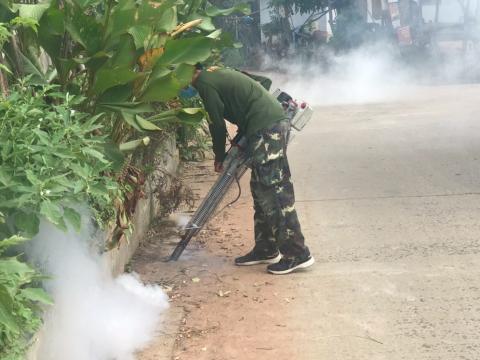 โครงการพ่นหมอกควันกำจัดยุงลายและป้องกันโรคไข้เลือดออก วันที่ 7 ประจำปีงบประมาณ 2568